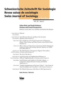 Produktbild: Schweizerische Zeitschrift f&uuml;r Soziologie