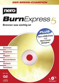 Nero Burn Express 5 Vollversion, 1 Lizenz Windows Brenn-Software
