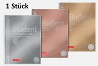 Produktbild: Brunnen Collegeblock Premium Student A4 Metallic, Lineatur 27, farblich sortiert, 1 St&uuml;ck