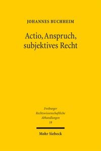 Produktbild: Actio, Anspruch, subjektives Recht