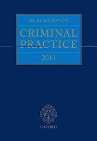 Produktbild: Blackstone's Criminal Practice 2011 (Book & CD-ROM Pack)