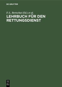 Produktbild: Lehrbuch f&uuml;r den Rettungsdienst