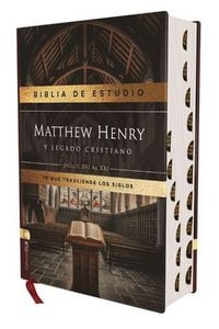 Produktbild: RVR, Biblia de estudio Matthew Henry y legado cristiano, Tapa dura, Interior a dos colores, con Indice, Comfort Print