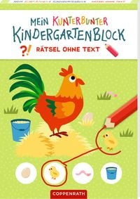 Produktbild: Mein k. Kindergartenblock: Rätsel ohne Text - Bauernhof