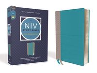 Produktbild: NIV Study Bible, Fully Revised Edition, Leathersoft, Teal/Gray, Red Letter, Comfort Print