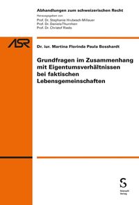 Produktbild: Eigentumsverh&auml;ltnisse bei faktischen Lebensgemeinschaften