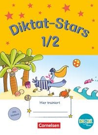 Produktbild: Diktat-Stars - BOOKii-Ausgabe - 1./2. Schuljahr. &Uuml;bungsheft mit L&ouml;sungen