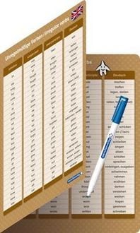 Produktbild: Unregelm&auml;&szlig;ige Verben / irregular Verbs - Zeitformen - 1 Doppelfeld mit Stift