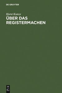 Produktbild: &Uuml;ber das Registermachen