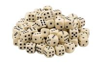 Produktbild: Würfel, 16 mm elfenbeinfarben, 100er Beutel