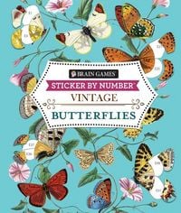 Produktbild: Brain Games - Sticker by Number - Vintage: Butterflies (28 Images to Sticker)