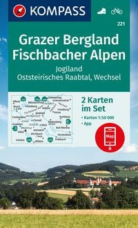 Bild vom Artikel KOMPASS Wanderkarten-Set 221 Grazer Bergland, Fischbacher Alpen (2 Karten) 1:50.000 vom Autor 
