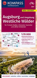 Bild vom Artikel KOMPASS Fahrradkarte 3347 Augsburg und Umgebung, Westliche Wälder 1:70.000 vom Autor Kompass-Karten GmbH