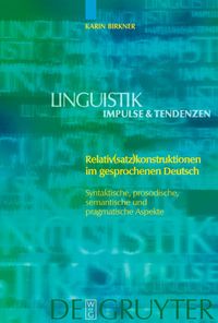 Produktbild: Relativ(satz)konstruktionen im gesprochenen Deutsch