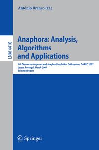 Produktbild: Anaphora: Analysis, Algorithms and Applications