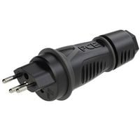 Produktbild: PC Electric 0313-ss Schutzkontaktstecker PA6, TPE 250V Schwarz IP55
