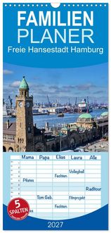 Produktbild: Familienplaner 2027 - Freie Hansestadt Hamburg mit 5 Spalten (Wandkalender, 21 x 45 cm) CALVENDO
