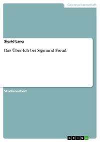 Produktbild: Das &Uuml;ber-Ich bei Sigmund Freud