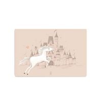Produktbild: Scriptum Schreibtischunterlage f&uuml;r Kinder Schloss mit Einhorn rosa - 60 x 40 cm, aus premium Vinyl