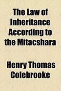 Produktbild: The Law of Inheritance According to the Mitacshara