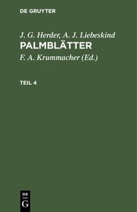 Produktbild: J. G. Herder; A. J. Liebeskind: Palmblätter. Teil 4