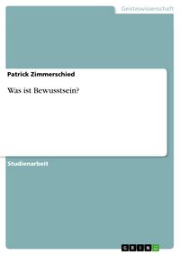 Produktbild: Was ist Bewusstsein?