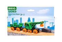 Produktbild: Brio Gr&uuml;ner Kranwagen mit Anh&auml;nger + Fracht