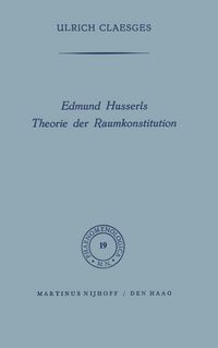 Produktbild: Edmund Husserls Theorie der Raumkonstitution