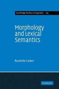 Produktbild: Morphology and Lexical Semantics