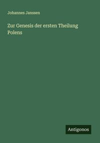 Produktbild: Zur Genesis der ersten Theilung Polens