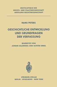 Produktbild: Geschichtliche Entwicklung und Grundfragen der Verfassung