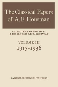 Produktbild: The Classical Papers of A. E. Housman