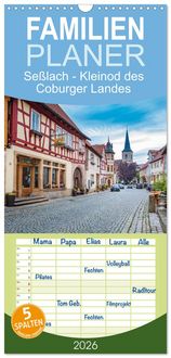 Produktbild: Familienplaner 2026 - Se&szlig;lach - Kleinod des Coburger Landes mit 5 Spalten (Wandkalender, 21 x 45 cm) CALVENDO