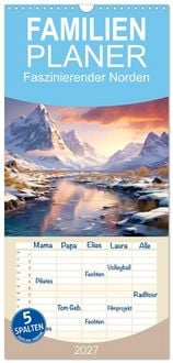 Produktbild: Familienplaner 2027 - Faszinierender Norden mit 5 Spalten (Wandkalender, 21 x 45 cm) CALVENDO