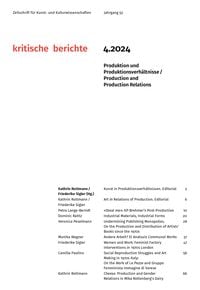 Produktbild: Kritische Berichte : Zeitschrift f&uuml;r Kunst- und Kulturwissenschaften / Jahrgang 52, Heft 4.2024