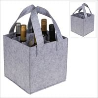 Produktbild: Filztasche f&uuml;r 6 Flaschen, 24 x 24 x 24 cm
