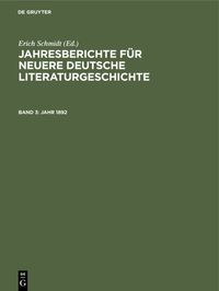 Produktbild: Jahr 1892