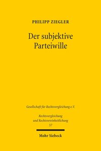 Produktbild: Der subjektive Parteiwille