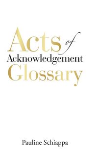 Produktbild: Acts of Acknowledgement Glossary