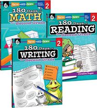Produktbild: 180 Days(tm) Reading, Writing and Math for Grade 2: 3-Book Set