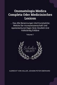 Produktbild: Onomatologia Medica Completa Oder Medicinisches Lexicon