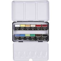 Produktbild: Creativ Company Aquarellk&auml;sten Art Aqua Aquarellfarbe, Standard-Farben, Halbwannen, Gr&ouml;&szlig;e 10x15x20 mm, 12 Farben, Kreativ Box