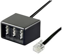 Produktbild: Goobay Telefon (analog) Adapterkabel [1x RJ11-Stecker - 1x TAE-NFN-Buchse] 0.20m Schwarz