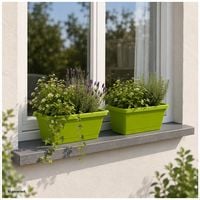 Produktbild: HTI-Living HTI-Living Blumenkasten mit Wasserspeicher 40 cm 2er Set Gr&uuml;n