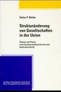 Produktbild: Struktur&auml;nderung von Gesellschaften in der Union
