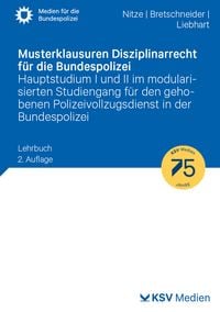Produktbild: Musterklausuren Disziplinarrecht f&uuml;r die Bundespolizei