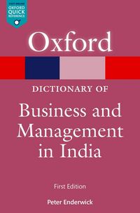 Produktbild: A Dictionary of Business and Management in India