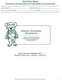 Produktbild: MacArthur Inventario del Desarrollo de Habilidades Comunicativas (Inventario)