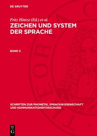Produktbild: Zeichen und System der Sprache. Band 3