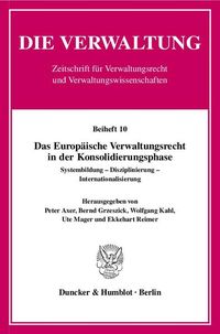 Produktbild: Das Europ&auml;ische Verwaltungsrecht in der Konsolidierungsphase.